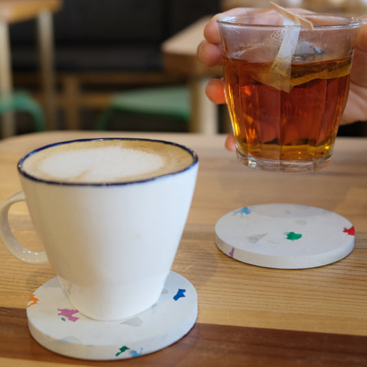 Premium Upcycling-Untersetzer (4er-Set)