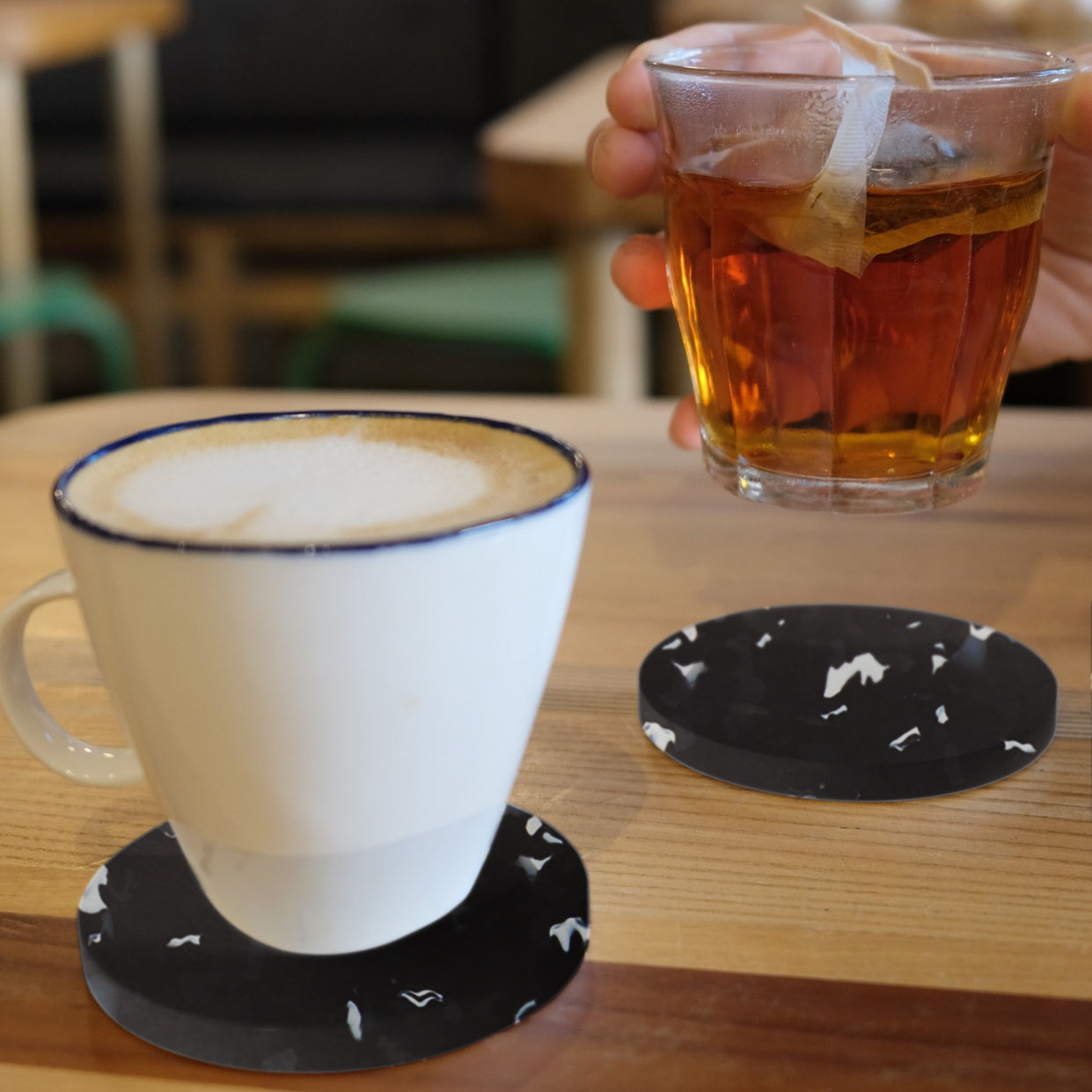  Premium Upcycling-Untersetzer (4er-Set)