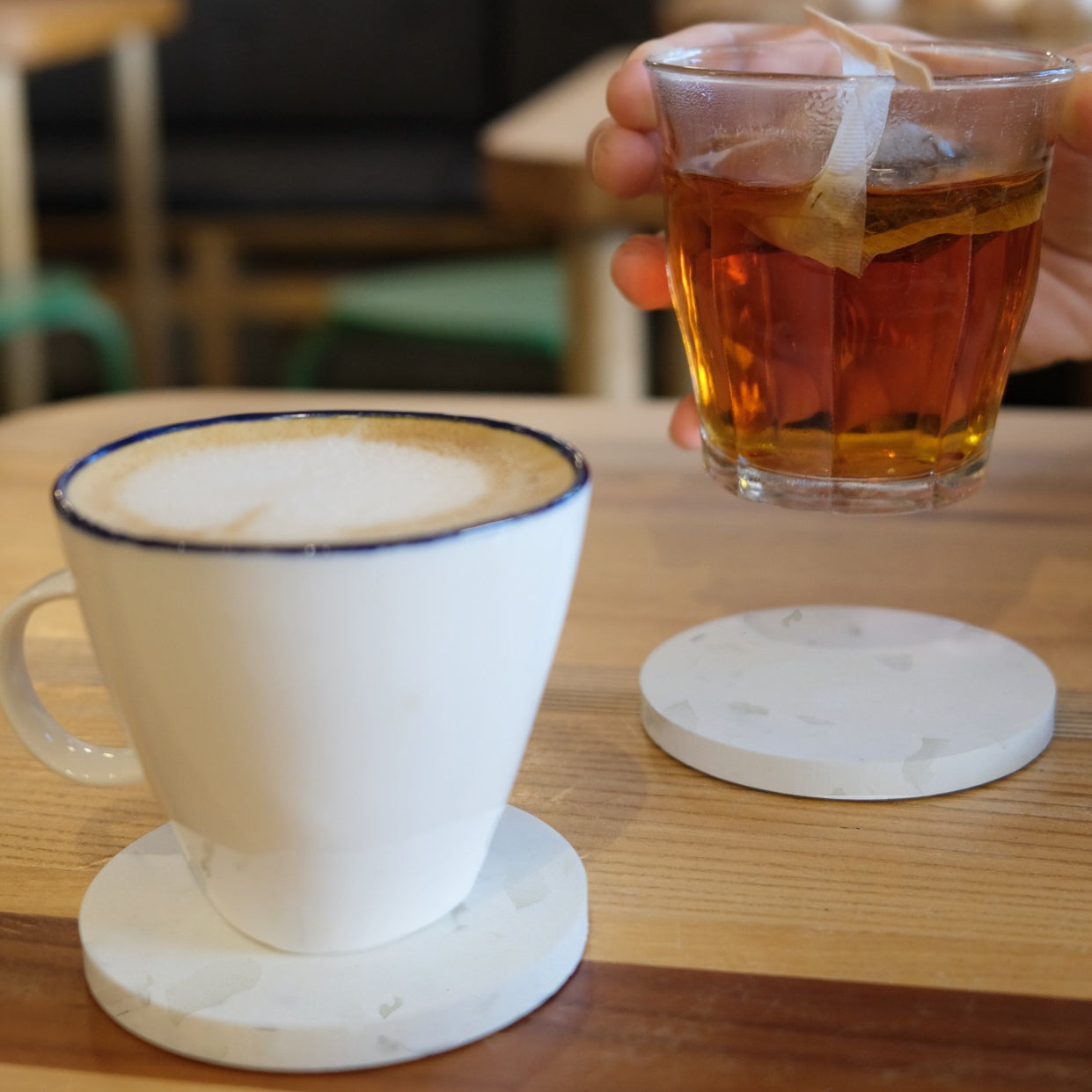  Premium Upcycling-Untersetzer (4er-Set)