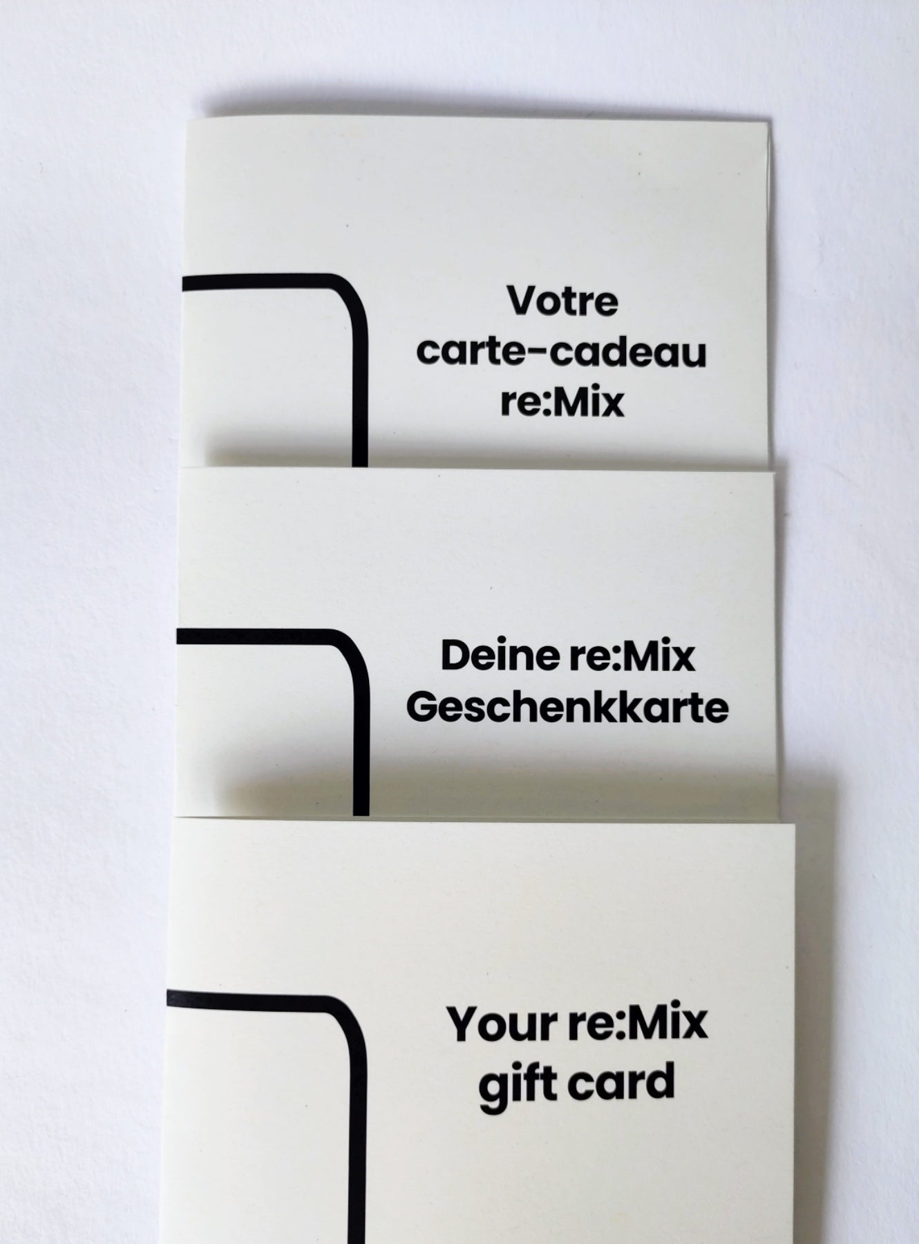 re:Mix creative gift card Geschenk Gutschein Carte-Cadeaux